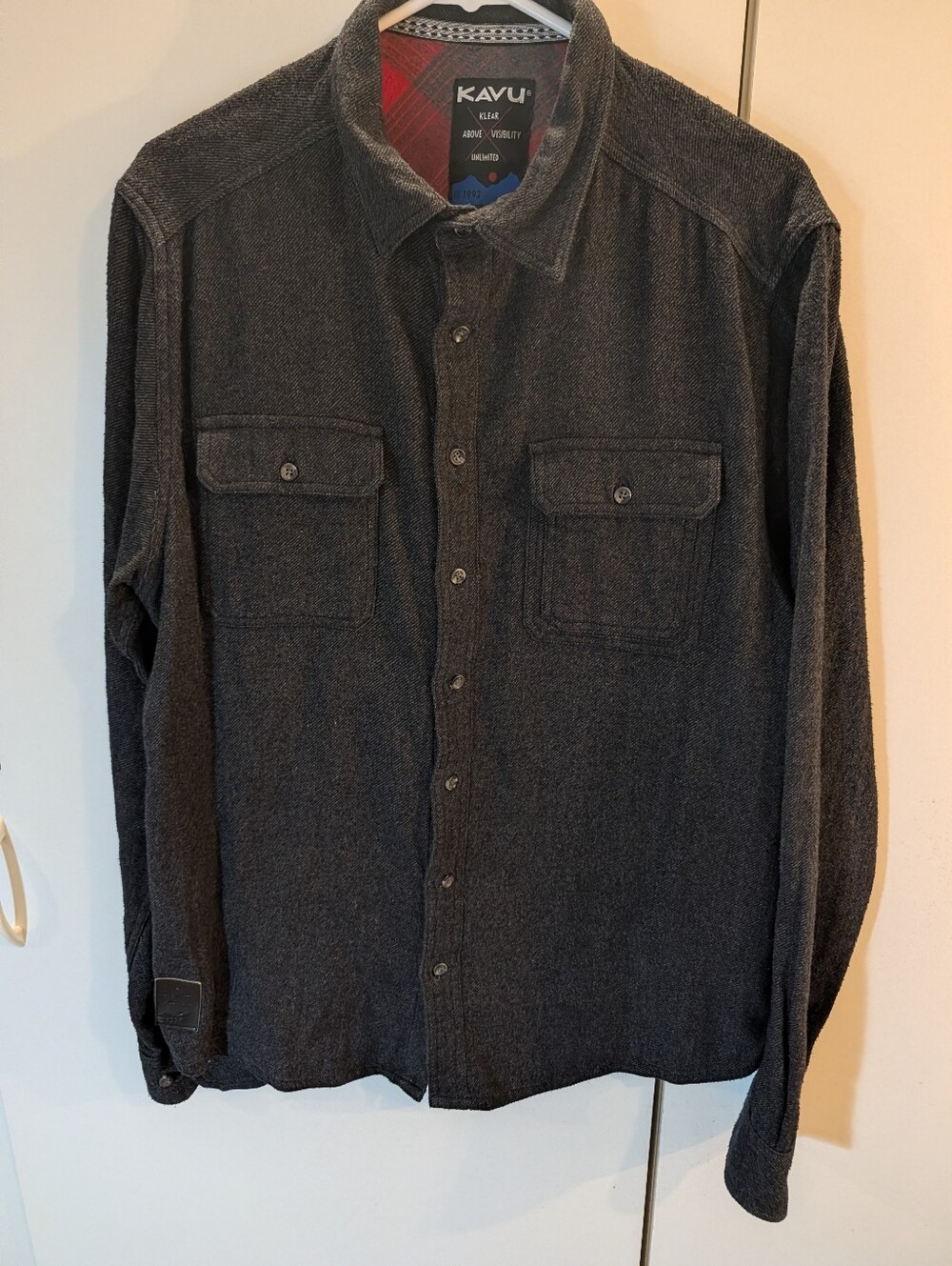 Kavu Men's Large  Charcoal Button-Up Shirt Jacket
